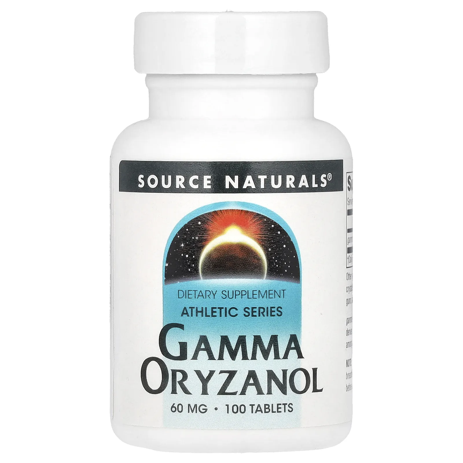 Source Naturals, Athletic Series, гамма оризанол, 60 мг, 100 таблеток
