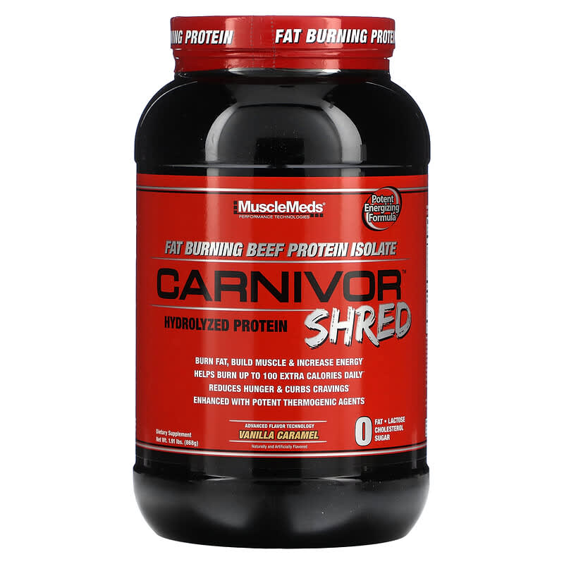 MuscleMeds, Carnivor Shred, гидролизованный протеин, 868 г (1,91 фунта)