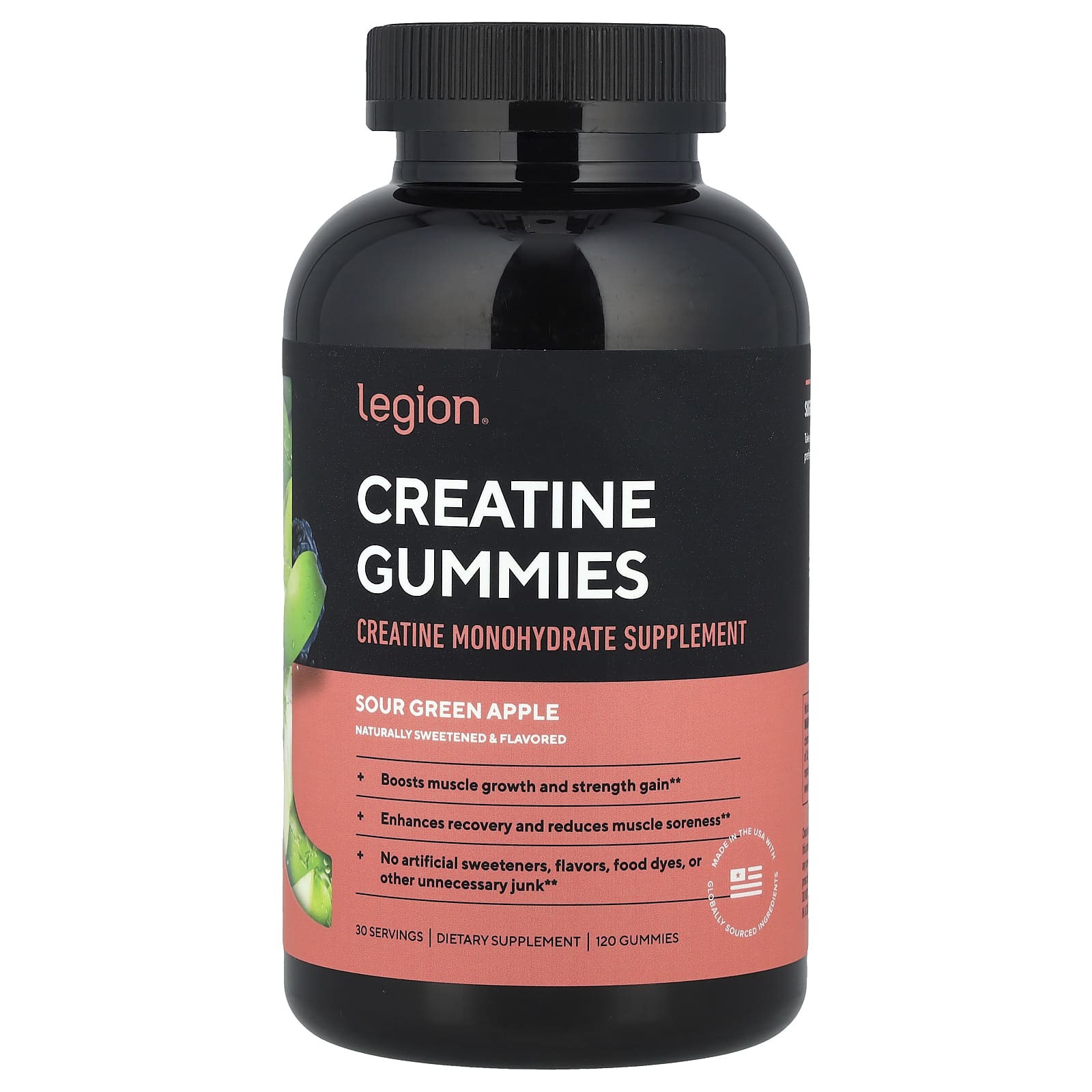 Legion Athletics Creatine Gummies 120 мармеладок со вкусом зеленого яблока