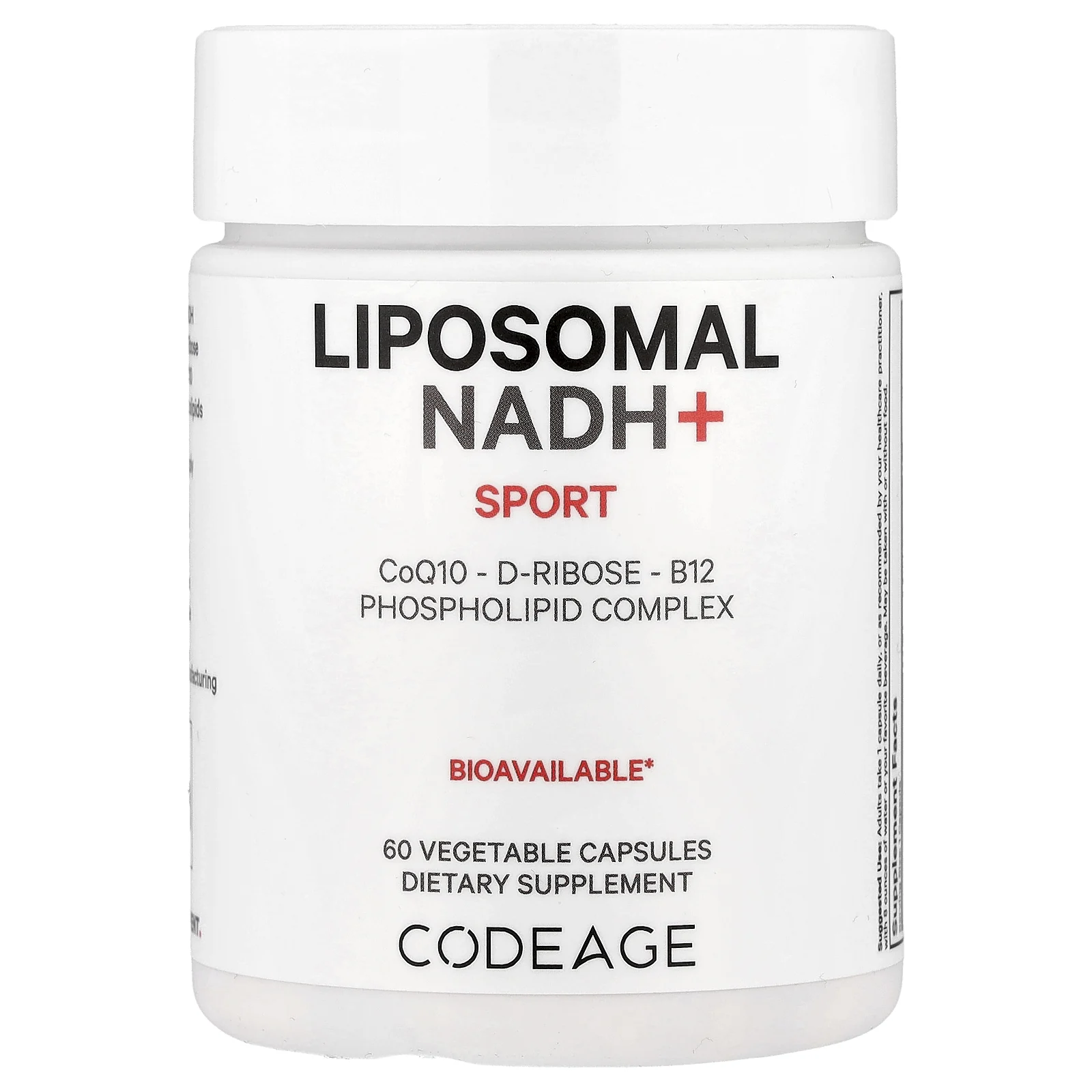 Codeage, Liposomal NADH +, центурион, 60 капсул
