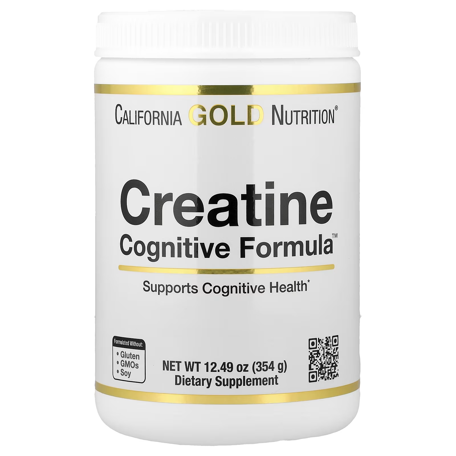 California Gold Nutrition, Creatine Cognitive Formula™, с L-лейцином, голубикой, кокосом и экстракто
