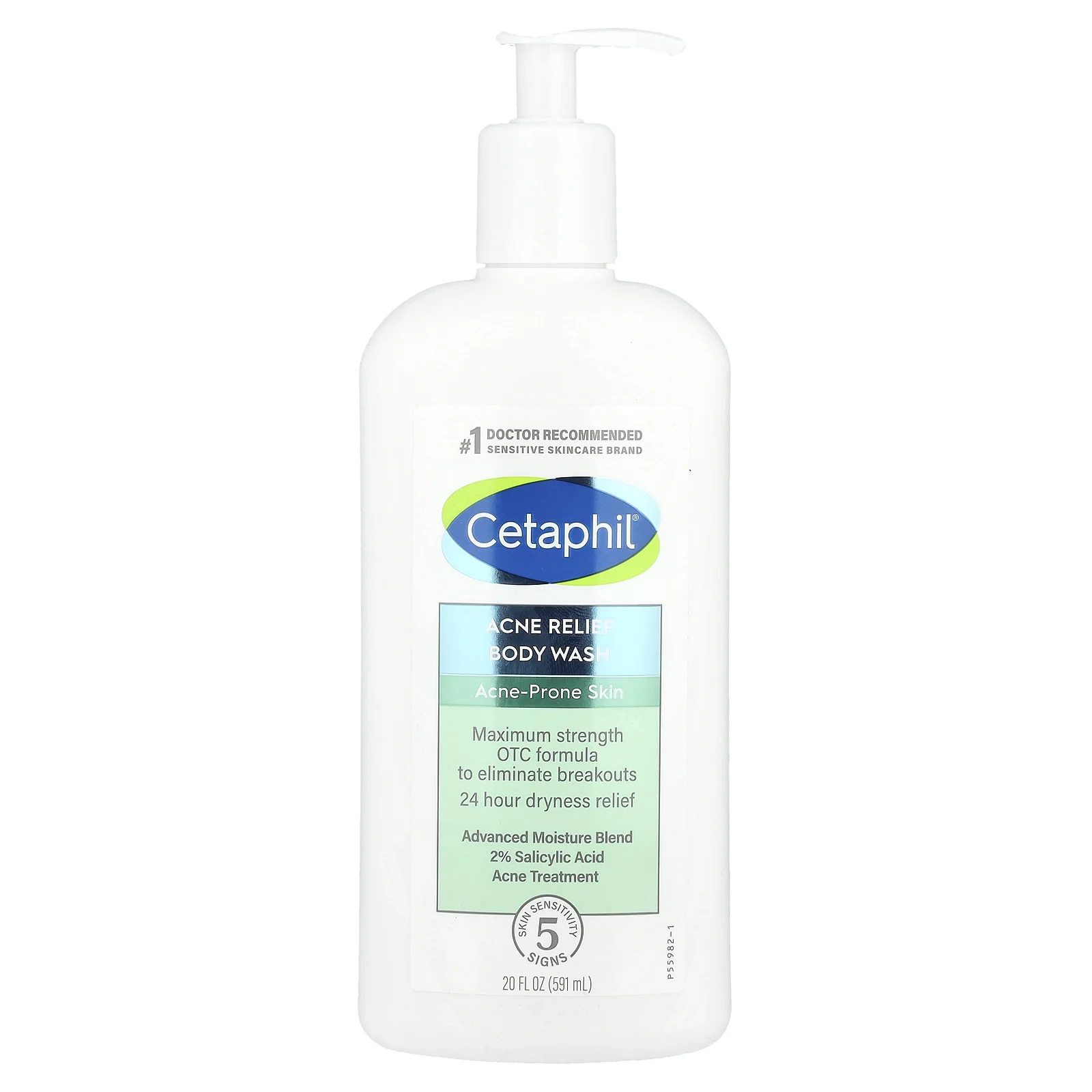 Cetaphil, Гель для душа для снятия акне, для кожи, склонной к акне, 591 мл (20 жидк. Унций)