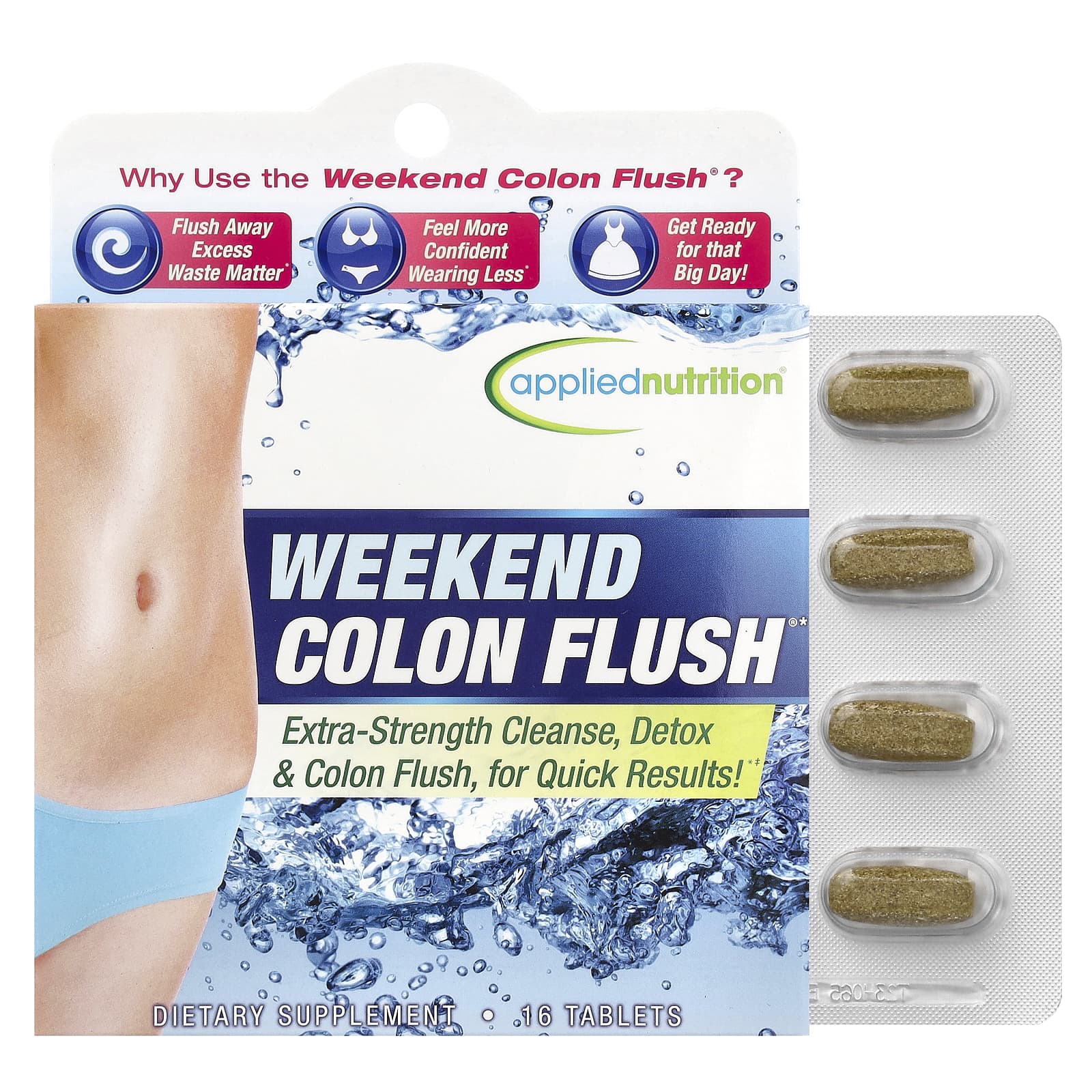 Applied Nutrition, Weekend Colon Flush®, добавка для очищения кишечника, 16 таблеток