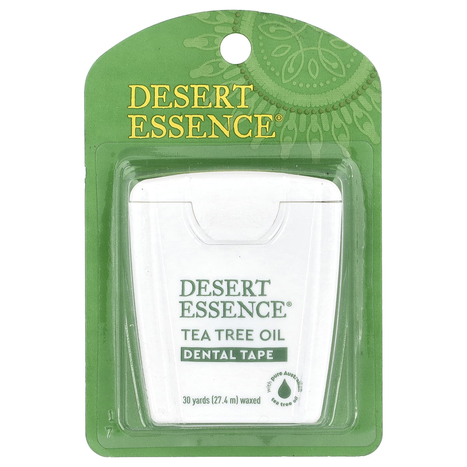 Desert Essence, Зубная лента с маслом чайного дерева, покрытая воском, 30 ярдов (27,4 м)