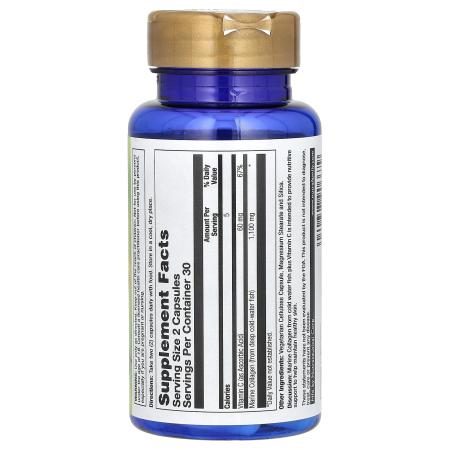 Nature's Life, морской коллаген, 60 капсул – оригинальная продукция AthleticFuel
