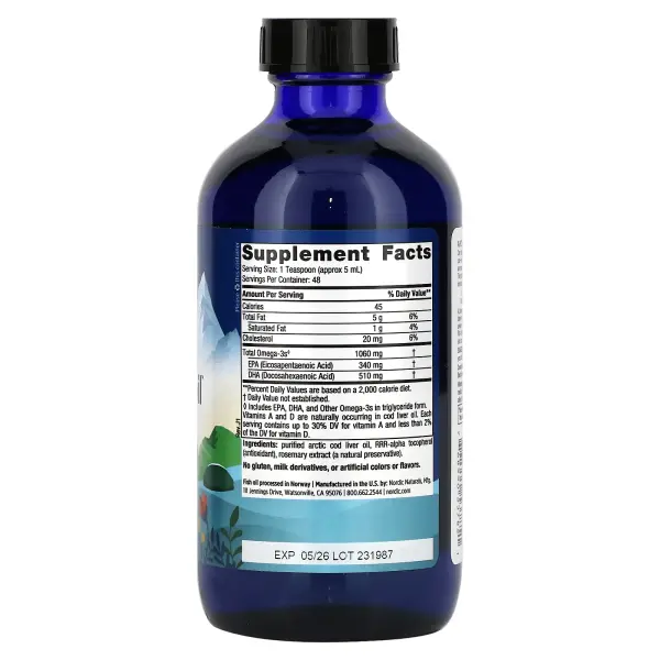 Nordic Naturals, жир печени арктической трески, 237 мл (8 жидк. унций)