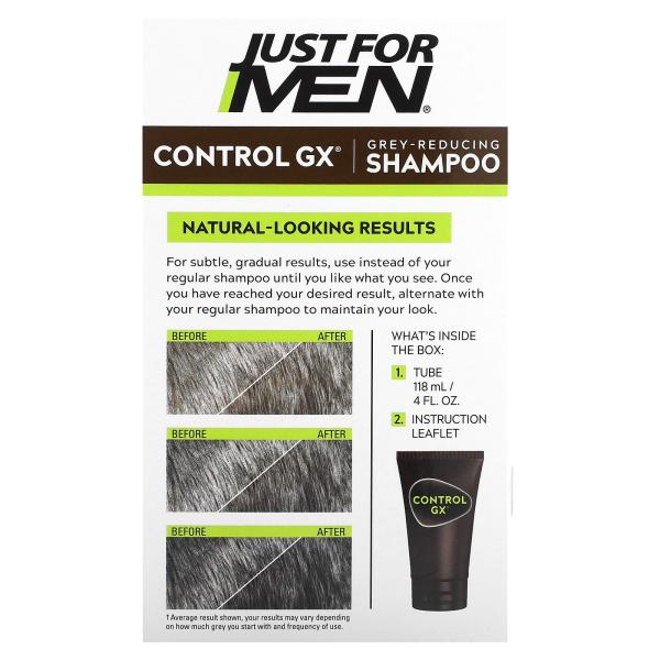 Just for Men, Control GX®, шампунь для постепенного уменьшения седых волос, для коричневых и черных 