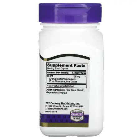 21st Century, DHEA, 25 мг, 90 капсул – оригинальная продукция AthleticFuel
