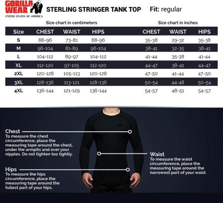Gorilla Wear Майка Sterling Stringer Tank Top Black/Gray