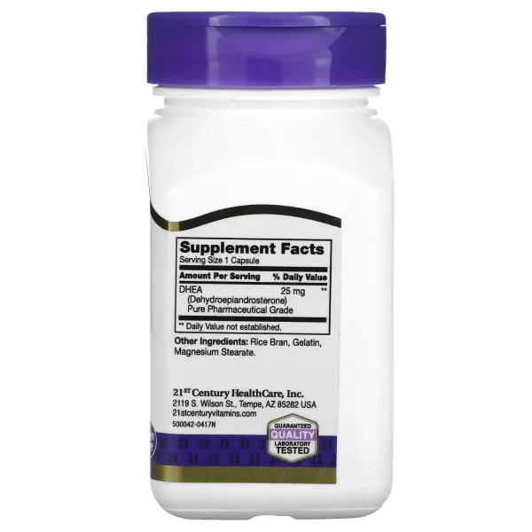 21st Century, DHEA, 25 мг, 90 капсул – оригинальная продукция AthleticFuel