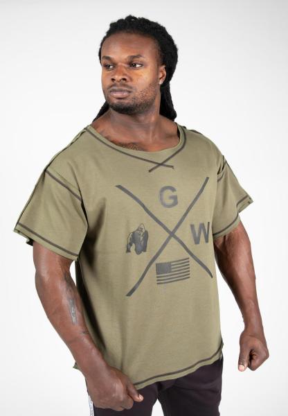 Gorilla Wear  Sheldon Work Out Top Army Green