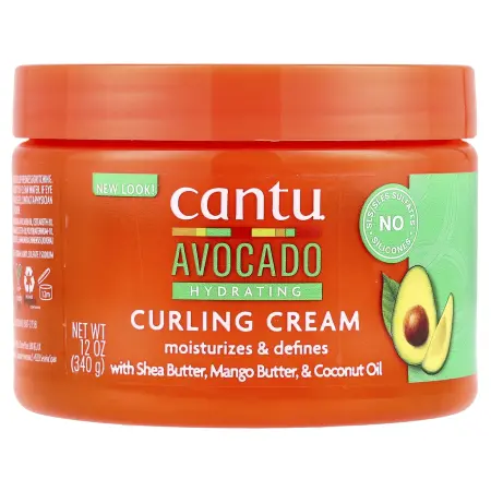 Cantu, Увлажняющий крем для завивки волос с авокадо, 340 г (12 унций)