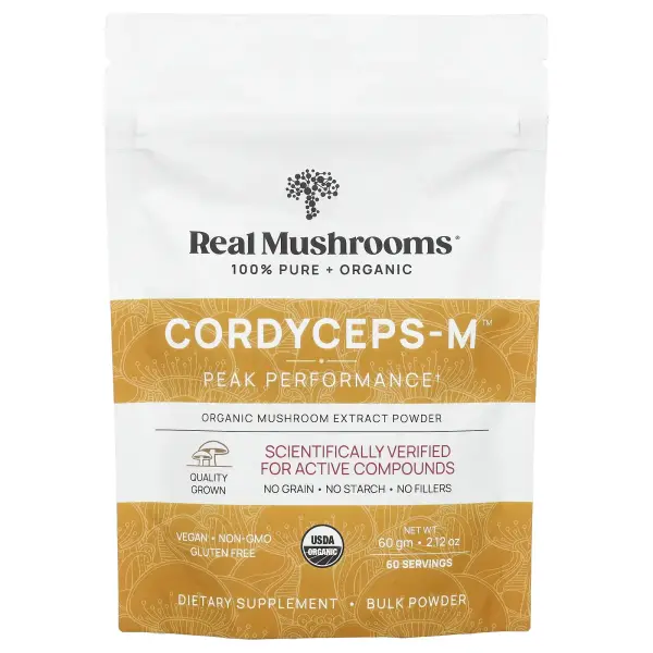 Real Mushrooms, Cordyceps-M®, экстракт грибов в порошке, 60 г (2,12 унции)
