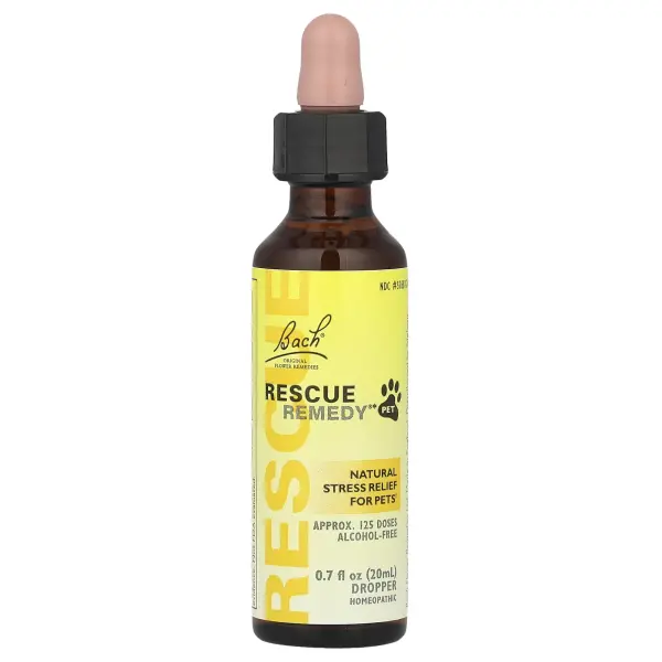 Bach, Rescue Remedy, оригинальные цветочные средства для домашних питомцев, натуральное средство для