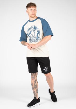Gorilla Wear Футболка Logan Oversized T-Shirt Beige/Blue