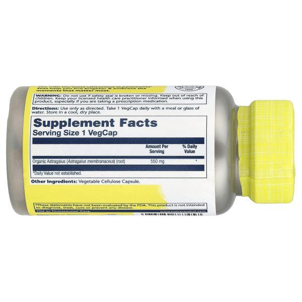 Solaray, органически выращенный астрагал, 550 мг, 100 вегетарианских капсул Solaray, органически выращенный астрагал, 550 мг, 100 вегетарианских капсул