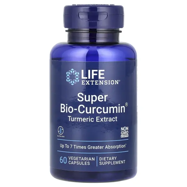 Life Extension, Super Bio-Curcumin, куркумин, 60 вегетарианских капсул