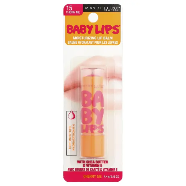 Maybelline, Увлажняющий бальзам для губ Baby Lips, вишня, 4,4 г