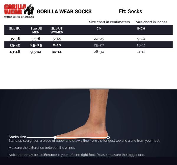 Gorilla Wear  Quarter Socks 2-Pack Black