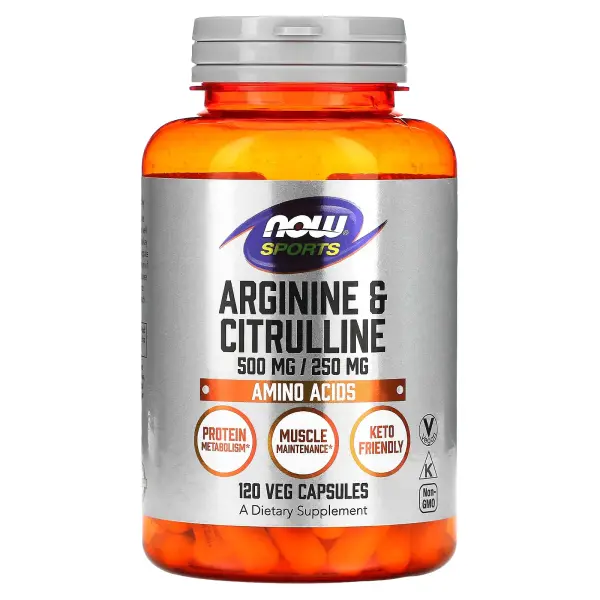 NOW Foods Sports Аргинин и цитруллин 500 / 250 мг120 капсул