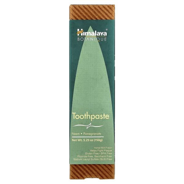 Himalaya, Botanique, зубная паста, ним и гранат, травяная мята, 150 г (5,29 унции)