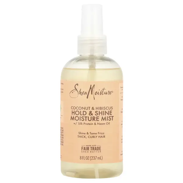 SheaMoisture, увлажняющий спрей для волос, для фиксации и придания блеска, с протеинами шелка и масл