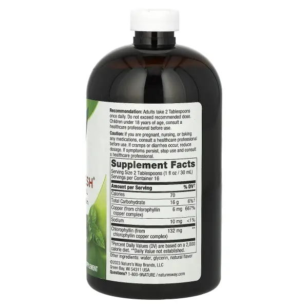 Nature's Way Chlorofresh Жидкий хлорофилл с ароматом мяты 132 мг 473,2 мл