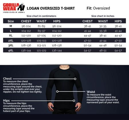 Gorilla Wear Футболка Logan Oversized T-Shirt Beige/Black
