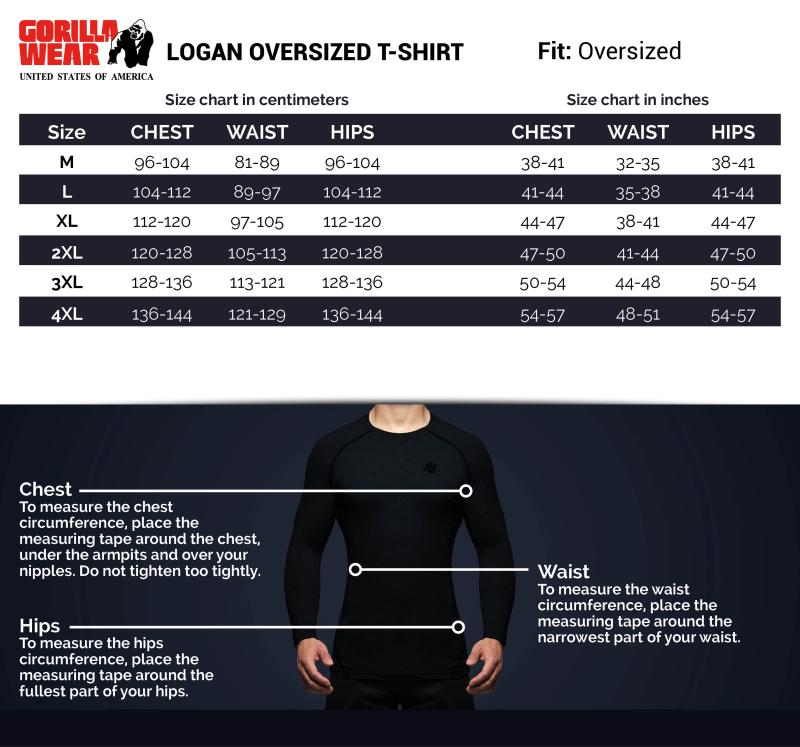 Gorilla Wear Футболка Logan Oversized T-Shirt Beige/Black