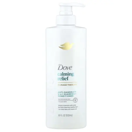 Dove, Calming Relief, шампунь и кондиционер против перхоти, 2 в 1, 532 мл (18 жидк. унций)