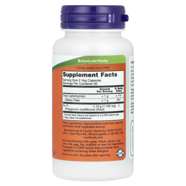 NOW Foods Fo-Ti Горец многоцветковый 560 мг 100 капсул