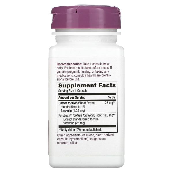 Nature's Way, Колеус форсколии, 125 мг, 60 веганских капсул