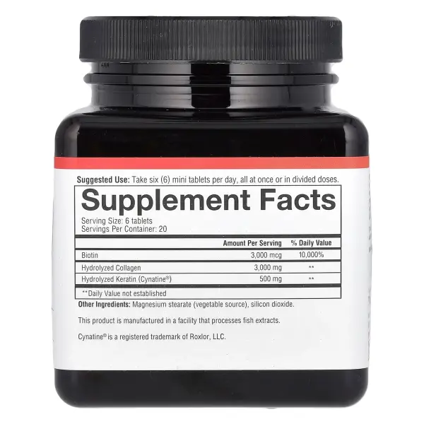 Youtheory, Hair, коллаген и кератин, 120 мини-таблеток