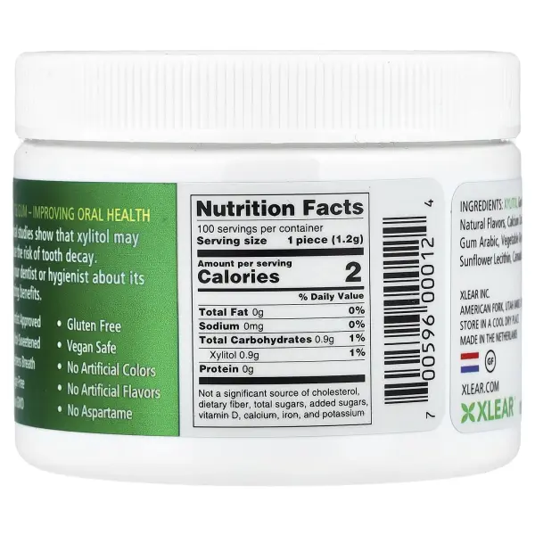 Xlear, Spry, Dental Defense System, жевательная резинка для защиты зубов без сахара, со вкусом натур