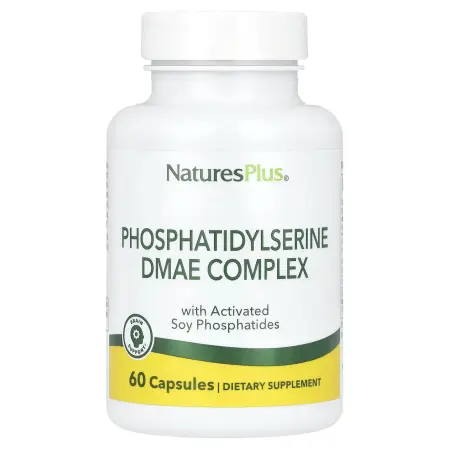 NaturesPlus, комплекс фосфатидилсерина с ДМЭА, 60 вегетарианских капсул