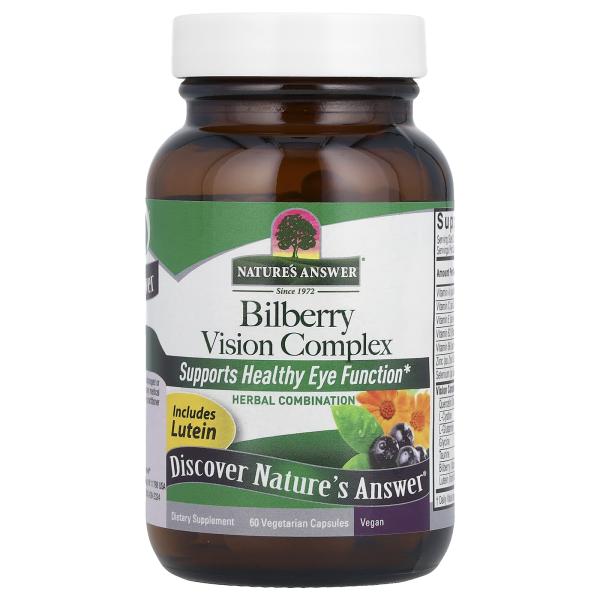 Nature's Answer, Bilberry Vision Complex, 60 вегетарианских капсул – оригинальная продукция AthleticFuel