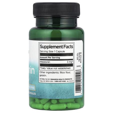 Swanson Мелатонин 3 мг 120 капсул – оригинальная продукция AthleticFuel