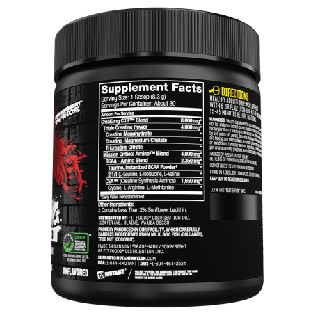 Mutant Creakong CX8 Креатиновый комплекс с аминокислотами 250 грамм – оригинальная продукция AthleticFuel