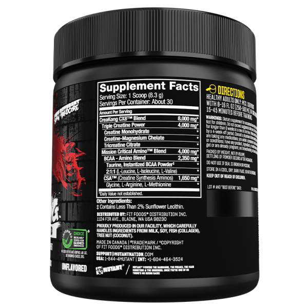 Mutant Creakong CX8 Креатиновый комплекс с аминокислотами 250 грамм – оригинальная продукция AthleticFuel