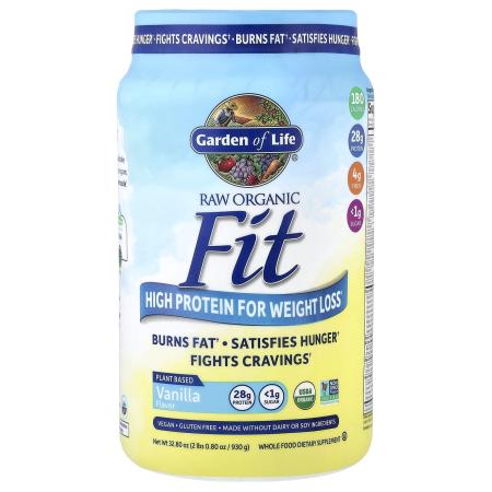 Garden of Life, RAW Organic Fit, с высоким содержанием белка для снижения веса, ваниль, 930 г (32,80