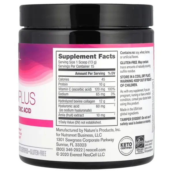 Neocell Super Collagen Plus коллаген с витамином C и гиалуроновой кислотой 195 г (6,9 унции)