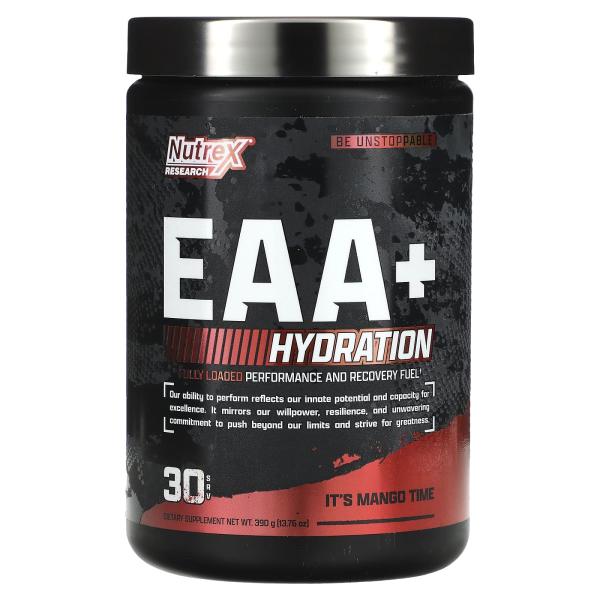 Nutrex Research, EAA+ Hydration, порция манго, 390 г (13,76 унции) – оригинальная продукция AthleticFuel