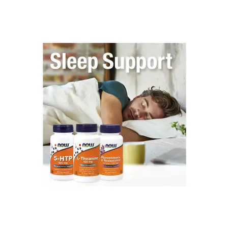 NOW Foods L-теанин 100 мг 90 растительных капсул