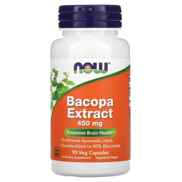 Now Foods Экстракт Бакопы 450 мг 90 капсул