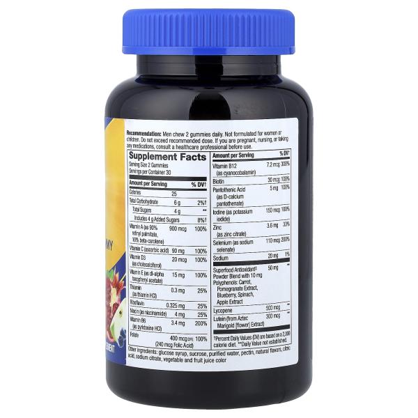 Nature's Way, Alive! жевательные мультивитамины для мужчин старше 50 лет, фруктовый вкус, 60 жевател