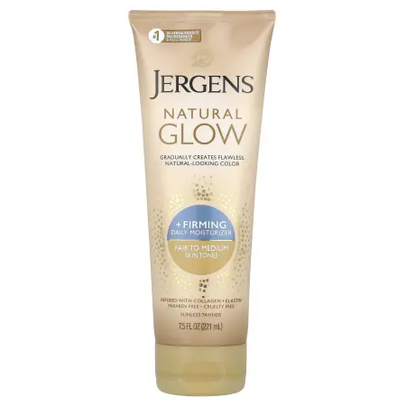 Jergens, Natural Glow, укрепляющее ежедневное увлажняющее средство, средство для загара без загара, 