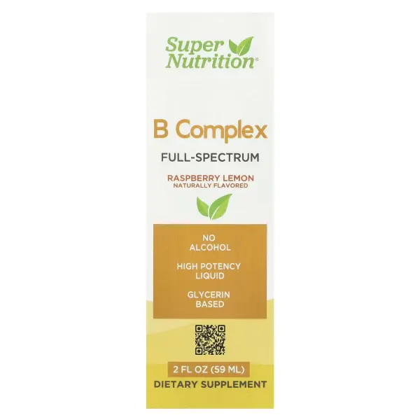 Super Nutrition, комплекс витаминов группы B полного спектра с витамином B12, пантотеновой кислотой,