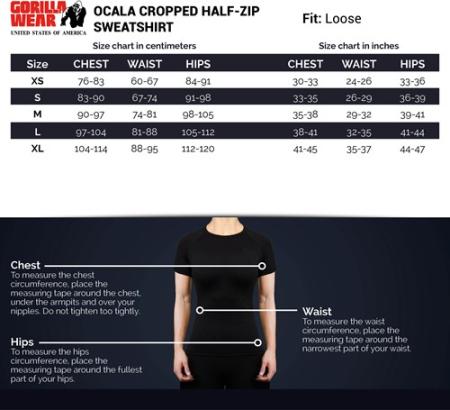 Gorilla Wear Женская кофта Ocala Cropped Half-Zip Sweatshirt - Gray