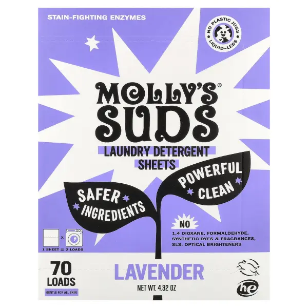Molly's Suds, моющее средство для стирки, лаванда, 35 шт.