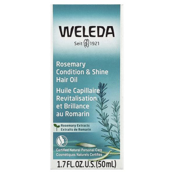 Weleda, масло для волос, улучшение состояния и блеск, с экстрактом розмарина, 50 мл (1,7 жидк. унции